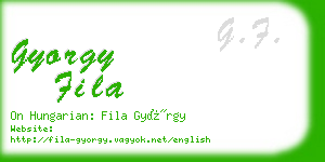 gyorgy fila business card